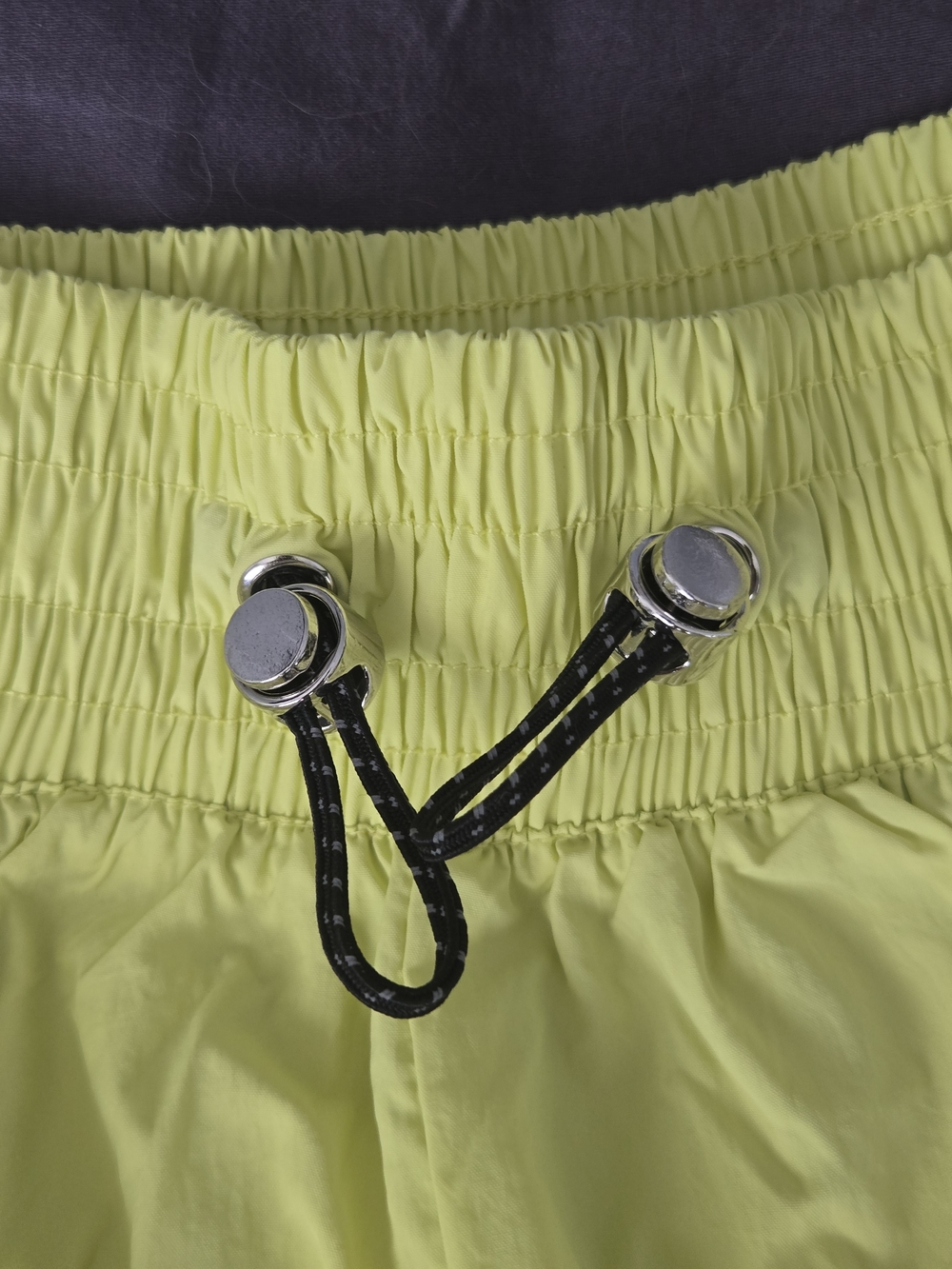 Bershka Neon Yellow Stretch Elastic String High Rise Board Shorts XS - Picture 6 of 10